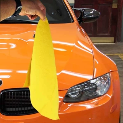 حوله 40*40 مایکروفایبر زرد (5عددي) 4X4