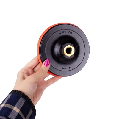 روش استفاده از صفحه پلیت دریلی با قطر 115 میلی متری مخصوص پولیش و فرچه تمیز کننده