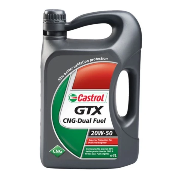 روغن موتور کاسترول 20W50 مدل GTX CNG حجم 4 لیتر
