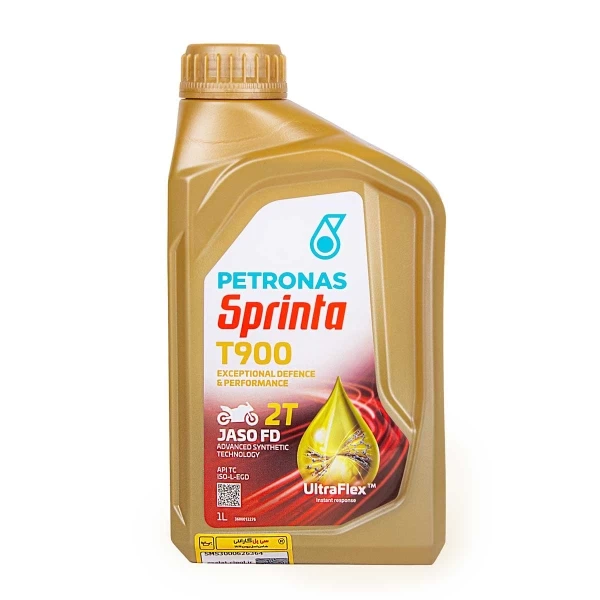 روغن موتور سیکلت دو زمانه پتروناس حجم 1 لیتر مدل PETRONAS Sprinta T900