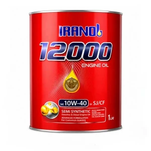 روغن موتور ایرانول 12000 با ویسکوزیته 10w40 و کیفیت SJ حجم 4 لیتر