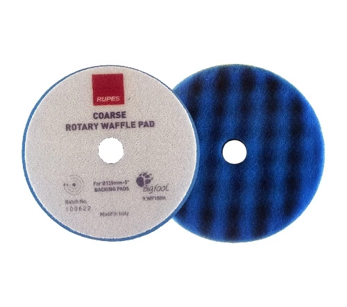 پد آبی روتاری زبر وافلی سایز 125 میلی لیتر RUPES 9.WF150H