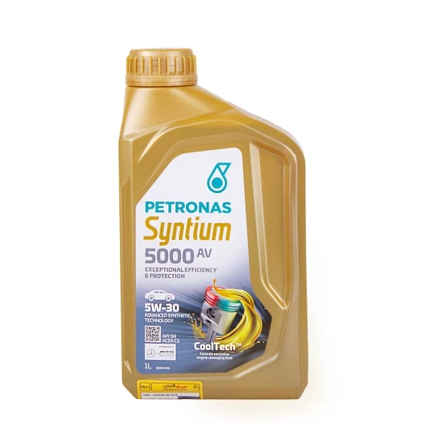 روغن موتور پتروناس 5w30 فول سنتتیک حجم 1 لیتر PETRONAS Syntium 5000 AV