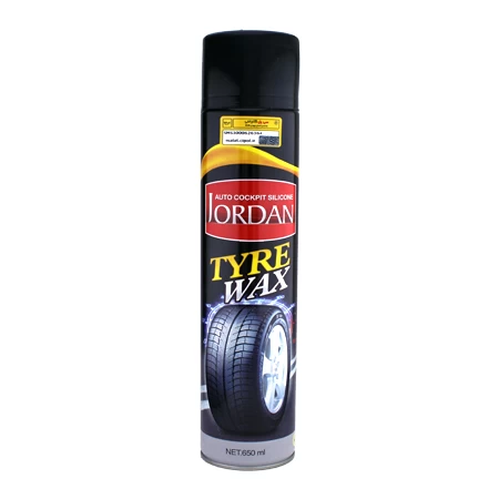 اسپری تمیز کننده و براق کننده لاستیک جردن حجم 650 میلی لیتر مدل Jordan Tyre Wax